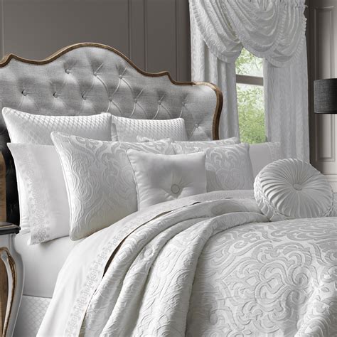 astoria queen 4 piece comforter set in white 100 polyester by j