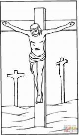 Colorear Crucificado Desenho Crucified Kreuzweg Jesús Stations Jesu Biblicos Cristianas Coloringcity Infantiles sketch template