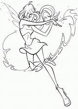 Winx Coloring Pages Bloom Print sketch template