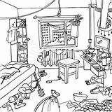 Room Clipart Messy House Dirty Drawing Clip Cleaning Bed Clutter Cliparts Sketch Illustration Kitchen Unmade Kid Getdrawings Man Istockphoto Sparkly sketch template