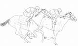 Chevaux Caballos Pferde Pferderennen Course Caballo Erwachsene Relajante Antiestrés sketch template