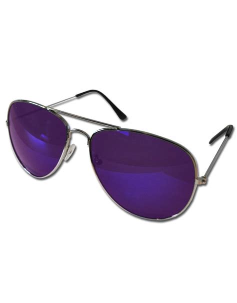 Purple Lenses Aviator Style Sunglasses