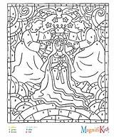 Magnificat Colorings Virgin Coronation sketch template