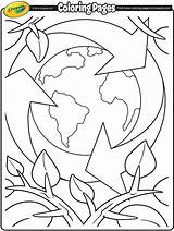 Earth Coloring Recycling Pages Crayola sketch template