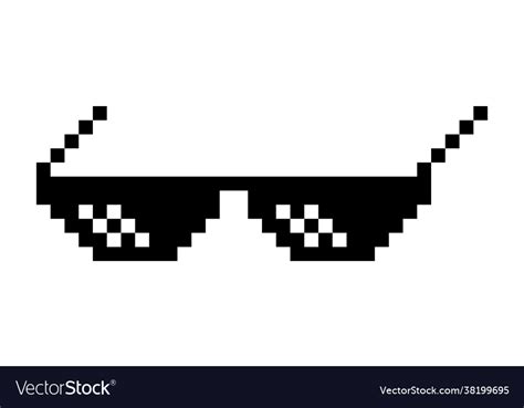 Pixel Glasses Image For Game Assets Royalty Free Vector