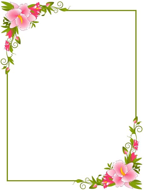 png frame borders  paper flower background design colorful