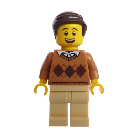 lego man  argyle sweater minifigure brick owl lego marketplace