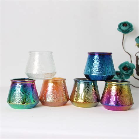 Iridescent Glass Luxury Candle Jar With Lid Buy Candle Jar Luxury