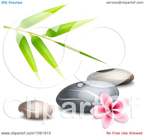 Clipart Hot Stone Massage Spa Stones With Bamboo And A