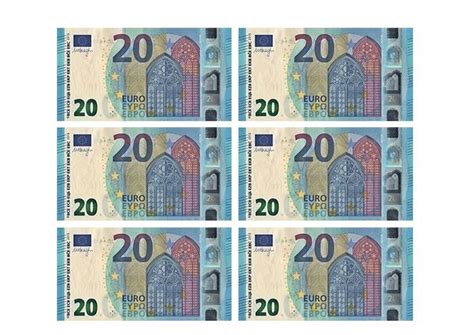 euro banknote template  printable papercraft templates
