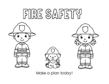 coloring sheet fire safety coloring pages  fire safety week