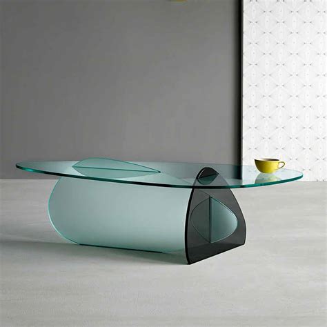 moderne design glazen salontafel gemaakt  italie