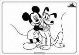 Mickey Mouse Pluto Coloring Pages Printable Whatsapp Tweet Email Popular sketch template
