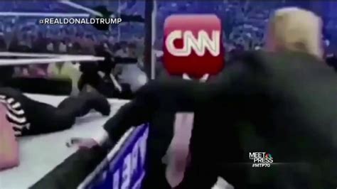 president trump tweets wrestling video   attacking cnn