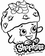 Muffin Kolorowanki Shopkins Jagodami sketch template