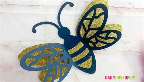 easy  paper bee craft  svg file daily dose  diy