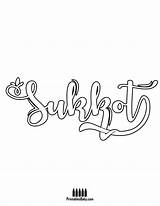 Sukkot Printables Viết Bài Từ sketch template