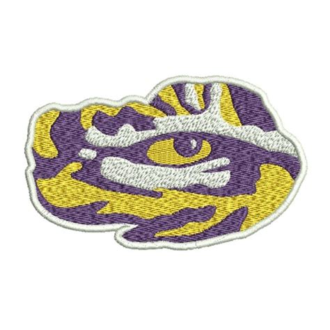 lsu tigers embroidery design instant