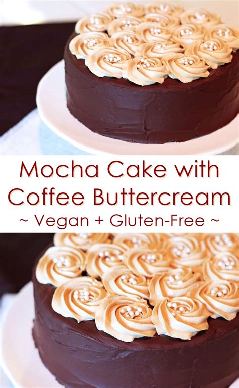 gluten  mocha cake  vegan coffee buttercream  dairy