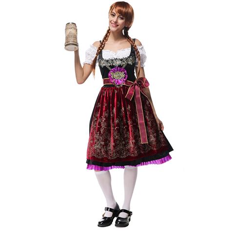 Germany Traditional Bavaria Costume Women Oktoberfest Beer Costume Beer