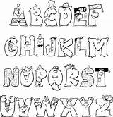 Alphabet Doodle sketch template