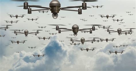mysterious drone swarm attacks russias base  syria signs