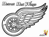 Coloring Hockey Nhl Pages Logos Logo Wings Red Colouring Print Detroit Blackhawks Mascots Chicago Team Sheets Symbols Sports Kids Color sketch template