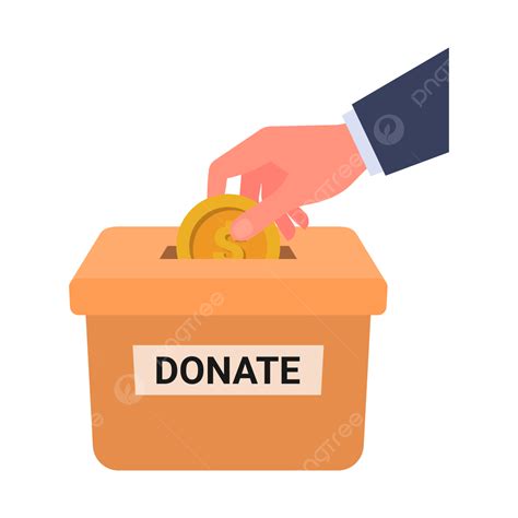 donation box vector illustration donut donation charity png
