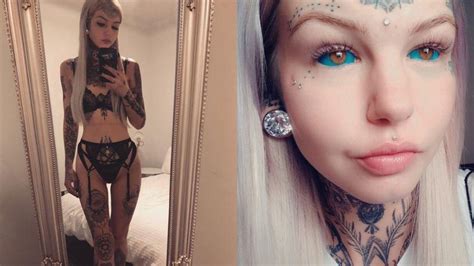 Woman Obsessed With Body Modification Tattoos Her Eyeballs Blue