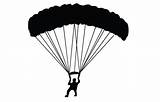 Parachute Silhouette Vector Drawing Paraquedas Sports Getdrawings Silhouettesclipart Army Tattoos Side sketch template