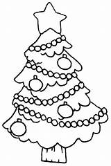 Christmas Coloring Tree Pages Printable Trees Easy Ornament Decorated Decorations Ornaments Color Print Decoration Cute Santa Drawing Hanging Size Charlie sketch template