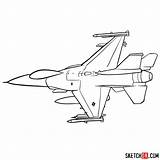 Easy Sketchok Lockheed Fighting sketch template