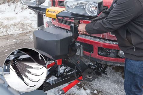 snowex  truck mounted snowplow  features driver side attachment system