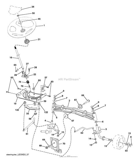 husqvarna ytav    parts diagram  steering