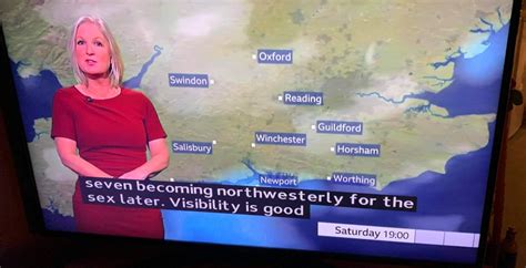 “the Sex Later” Bbc Weather Reporter Suffers Hilarious