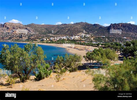 general view  pachia ammos beach paleochora crete stock photo alamy