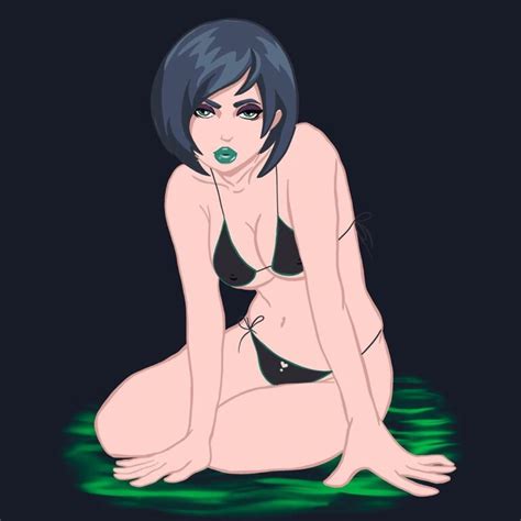sexy viper bathing in toxic pools in her panties