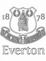 Everton Pages Football Coloring Sheets Choose Board Badges Badge sketch template