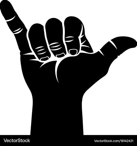 shaka hand sign  royalty  vector image vectorstock
