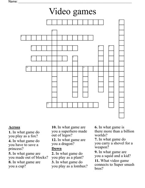 Original Setting As For A Video Game Crossword Clue