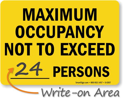 maximum occupancy signs custom maximum occupancy signs