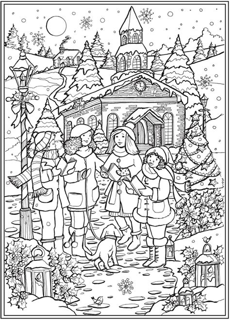 church christmas coloring pages