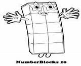 Coloring Numberblocks sketch template