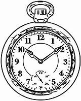 Pocket Coloring Clock Printable Clip Cartoonized Pages Wecoloringpage sketch template