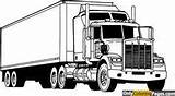 Semi Coloring Truck Pages Log Drawing Amazing Kenworth Trucks Printable Big Print Tanker Sheets Kids Clipart Trailer Cliparts Trailers Netart sketch template