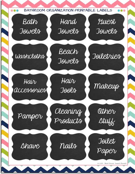 printable bathroom labels neat house sweet home