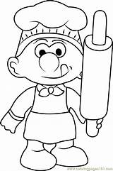 Baker Coloring Smurf Pages Printable Getdrawings Getcolorings Coloringpages101 Smurfs Village Lost Color sketch template