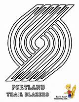 Coloring Blazers Logo Pages Basketball Portland Trail Logos Cruz Santa Golden Cavaliers State Warriors Drawing Cleveland Printable Clipart Nba Kids sketch template