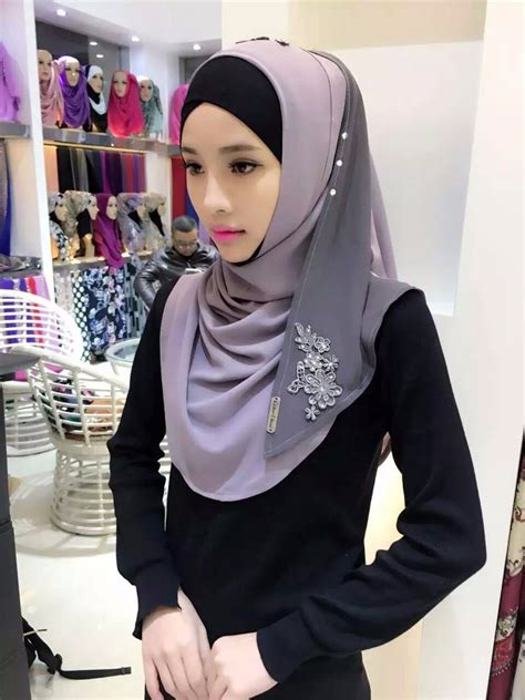 New Arrival Kuwaiti Hijab High End Heavy Chiffon Instant Hijab Tudung