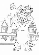 Pixar Sully Sulley Archie Scare sketch template
